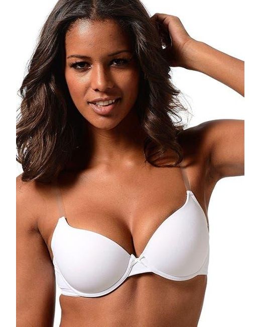 Lascana Brown Underwire Clear Strap T-Shirt Bra