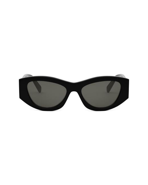 Céline Black Triomphe 55Mm Rectangular Sunglasses