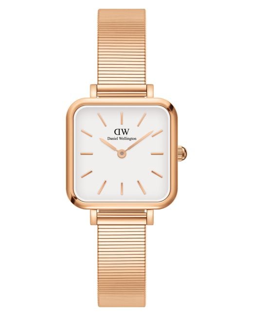 Daniel Wellington Multicolor Quadro Studio Mesh Strap Watch, 22Mm