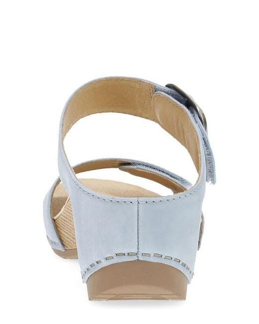 Dansko White Tanya Platform Slide Sandal