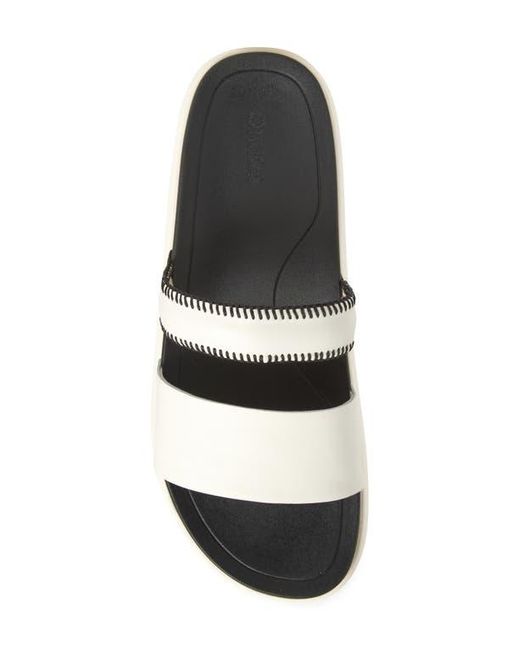 Olukai White Pae Slide Sandal