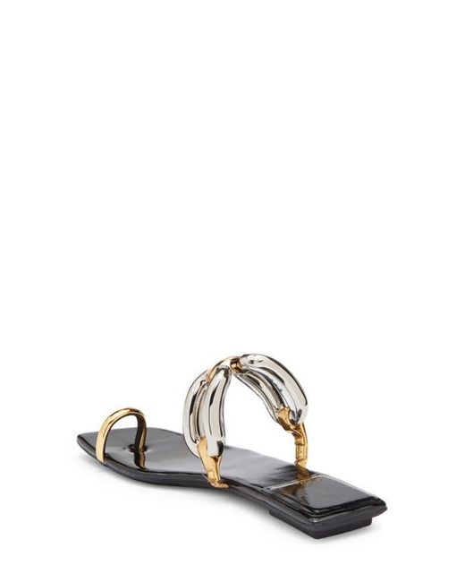 Jeffrey Campbell White Guilded Slide Sandal