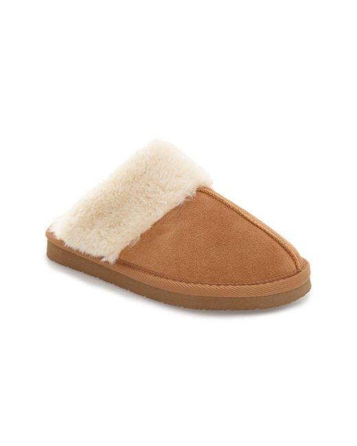 tan mule slippers