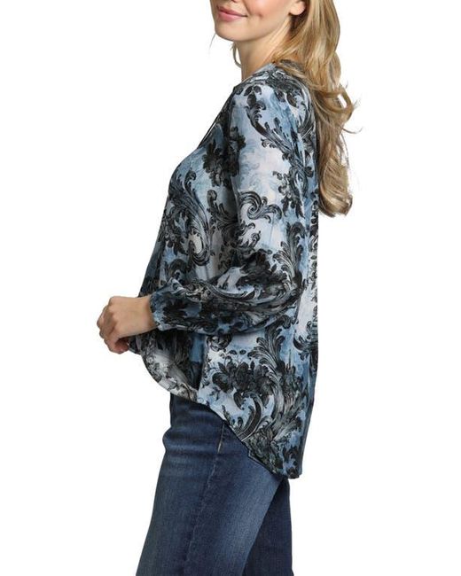 Apny Blue Printed Top