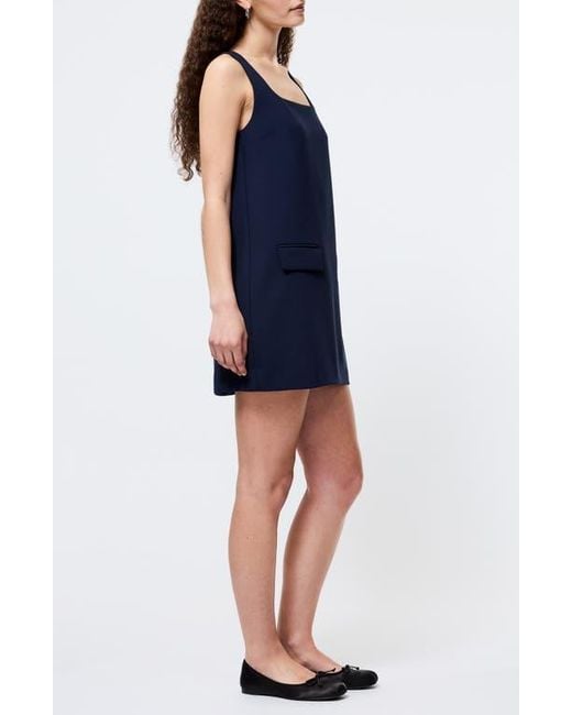 French Connection Blue Square Neck Shift Minidress