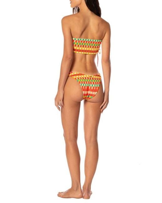 Maaji Orange Golden Gambit Artemisa Reversible Bikini Top