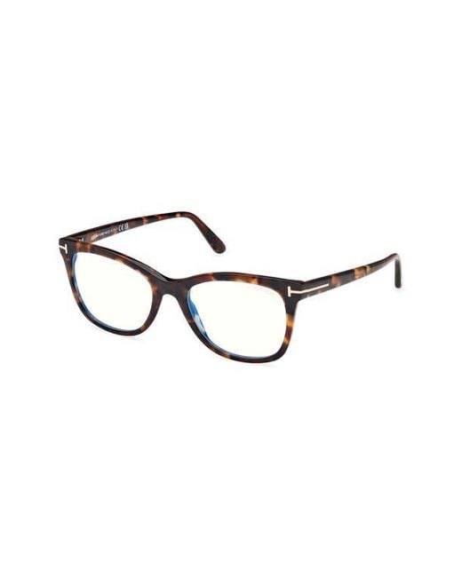 Tom Ford Brown 52Mm Square Light Blocking Glasses