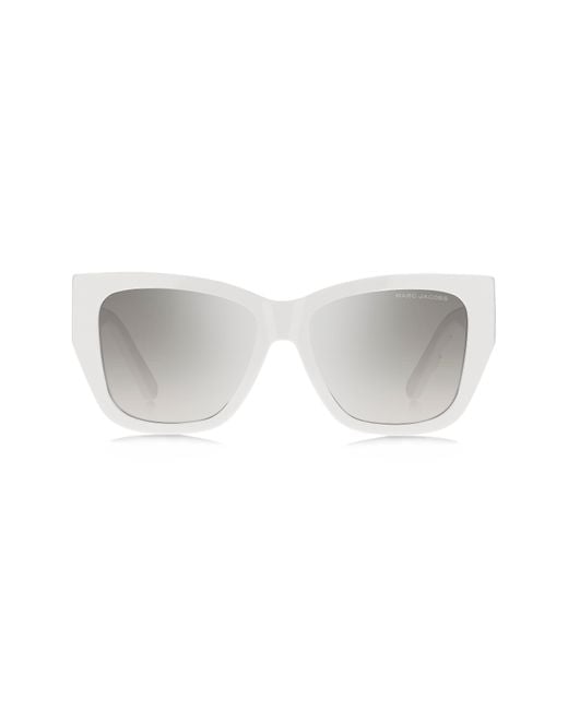 Marc Jacobs White 55mm Cat Eye Sunglasses