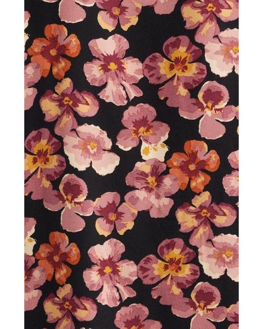 Reformation Multicolor Joelle Floral Tie Neck Button-Up Top