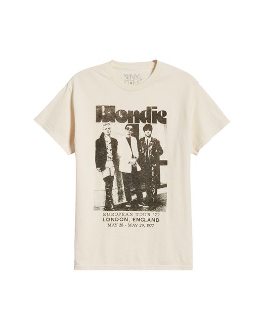 THE VINYL ICONS Gray Blondie London Cotton Graphic T-shirt