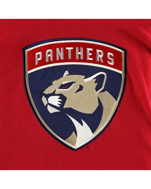 Men's '47 Red Florida Panthers Superior Lacer Pullover Hoodie Size: Large