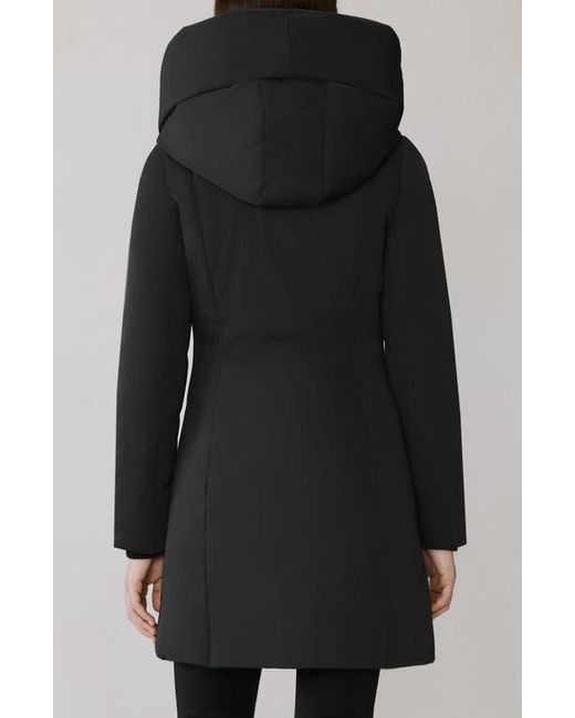 SOIA & KYO Black Camelia Water Repellent 700 Fill Power Down Coat