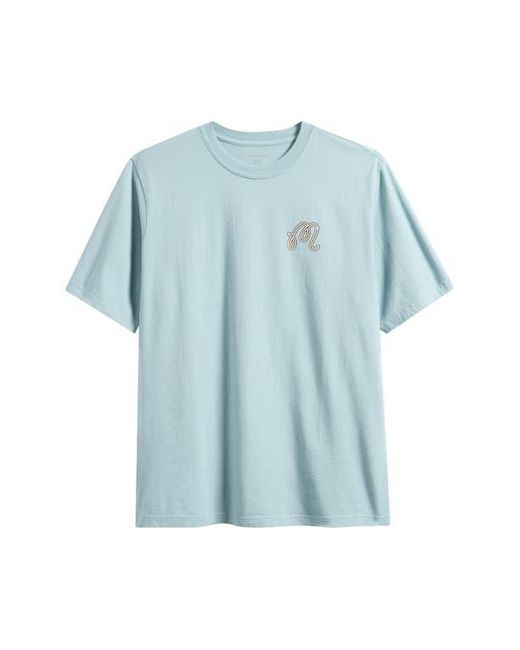 Malbon Golf Blue Bermuda Hawk & Dove Graphic T-Shirt for men