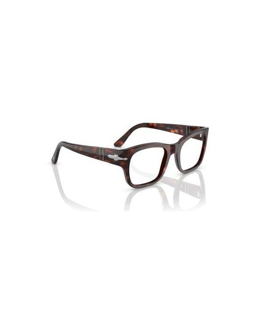 Persol Brown 50Mm Rectangle Optical Glasses