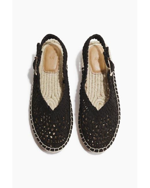 H&M Black Interwoven Espadrilles