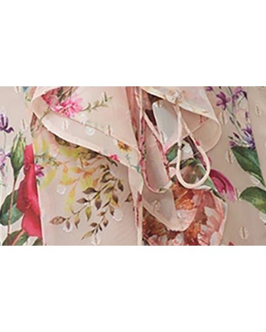 AFRM Multicolor Lovette Floral Chiffon Gown