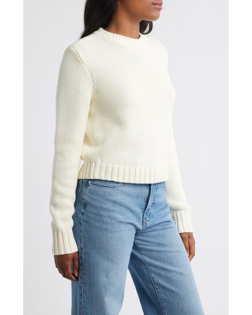 Madewell Blue Solid Relaxed Cotton Sweater