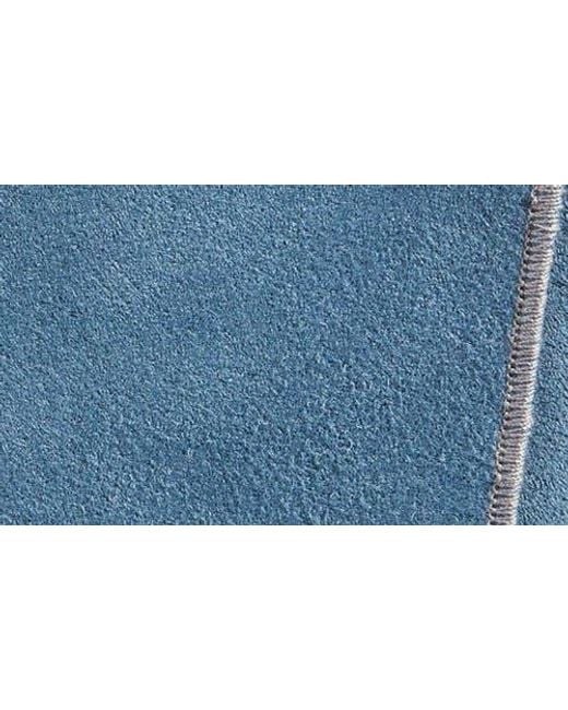 CLIFTON WILSON Blue Solid Cotton Pocket Square for men