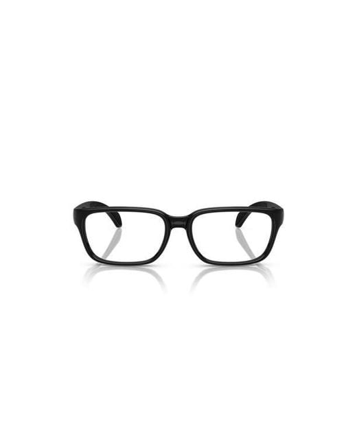 Moncler Black 57Mm Rectangle Optical Glasses