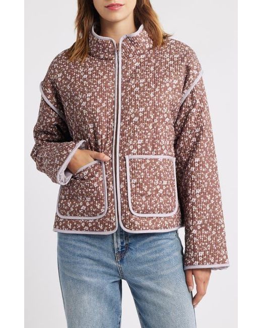Thread & Supply Red Floral Quilted Jacket