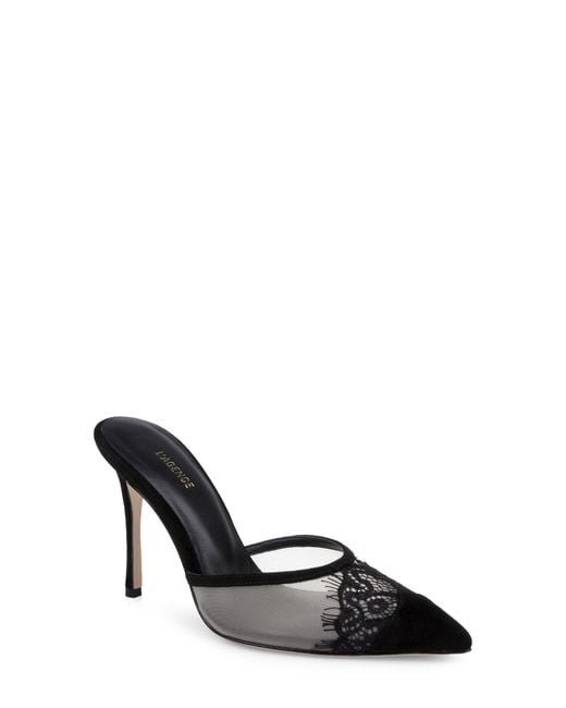 L'Agence Black Semois Pointed Toe Mule