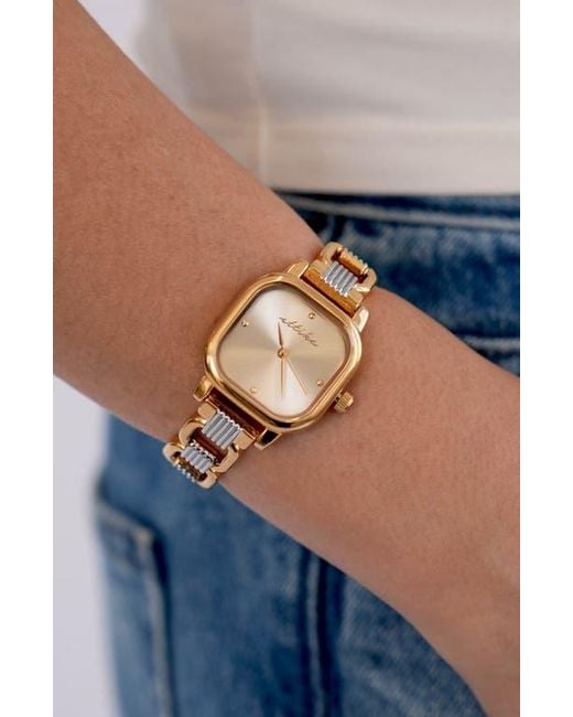 Ettika Metallic Classic Square Bracelet Watch