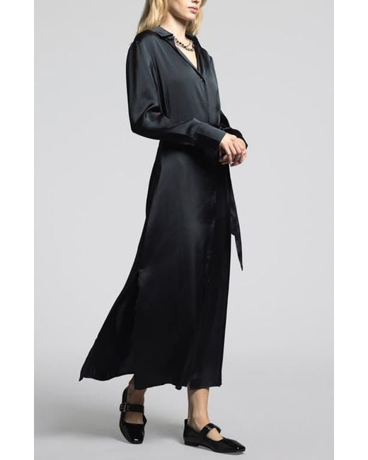 WEEKEND LOS ANGELES Black Yves Long Sleeve Shirtdress