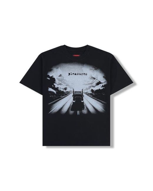 Pleasures Black Truck Heavyweight Graphic T-Shirt for men
