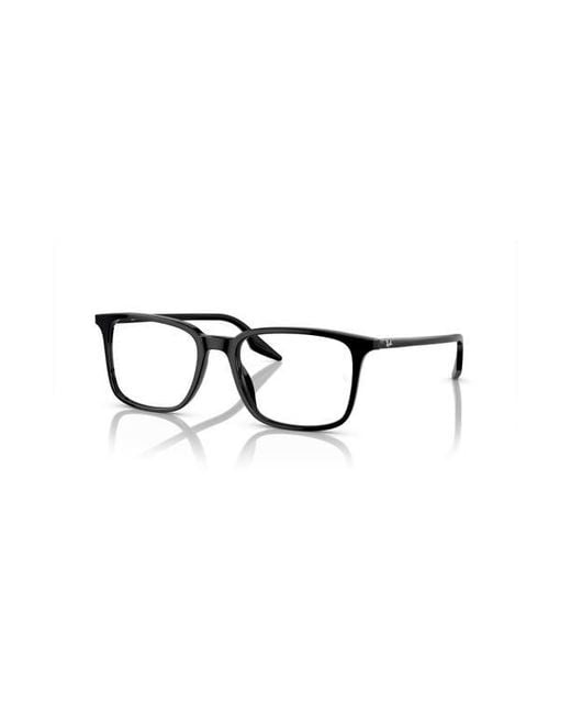 Ray-Ban Black 55Mm Rectangle Optical Glasses