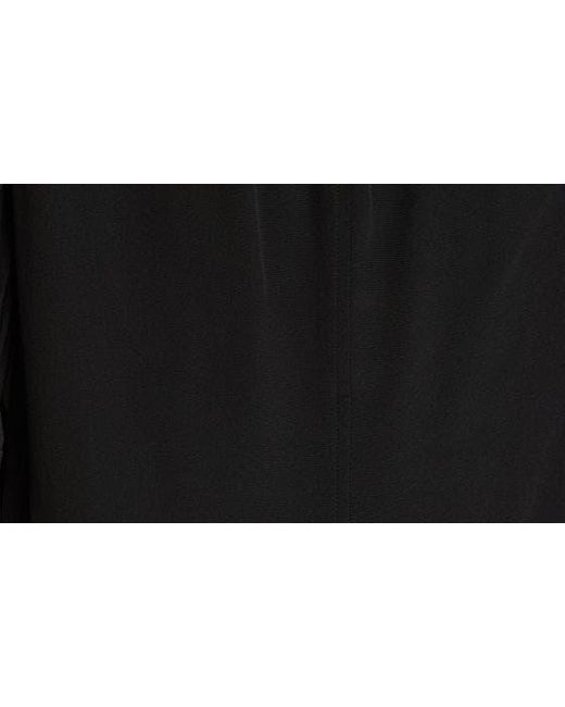 FRAME Black Gillian Puff Sleeve Silk Blouse