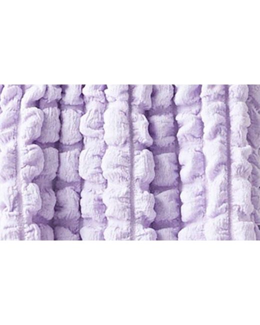 Endless Rose Purple Texture Puff Sleeve Maxi Dress