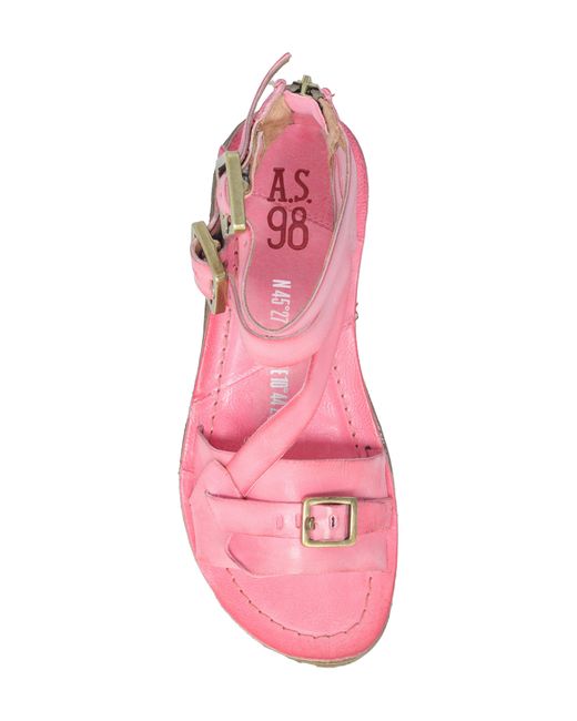 A.s.98 Pink A. S.98 Reynolds Ankle Strap Sandal