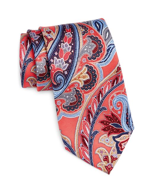 Nordstrom Red Paisley Silk Tie for men