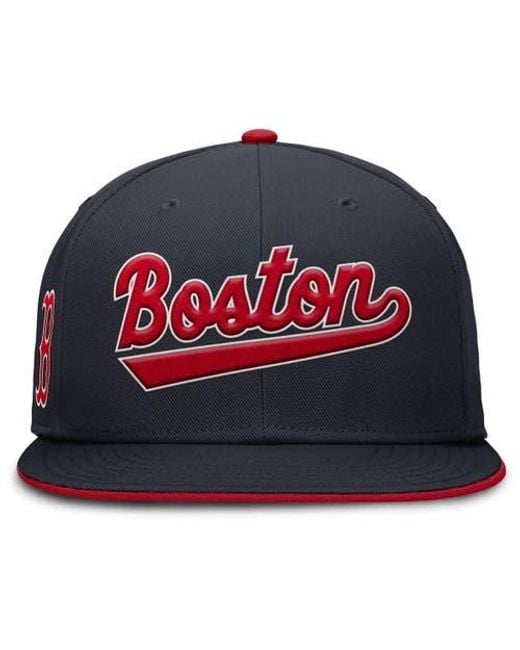 Nike Blue Boston Sox True Performance Fitted Hat for men