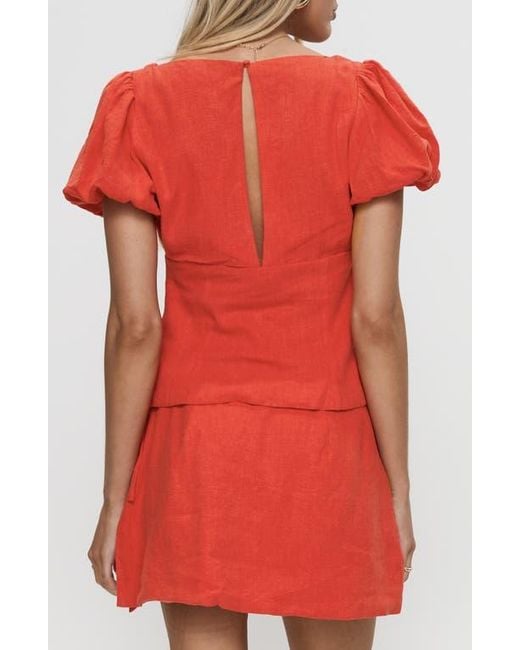 Princess Polly Red Wilhelmina Tie Front Shirt