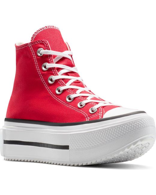 Converse Red Gender Inclusive Chuck Taylor All Star Lift Canvas High Top Platform Sneaker