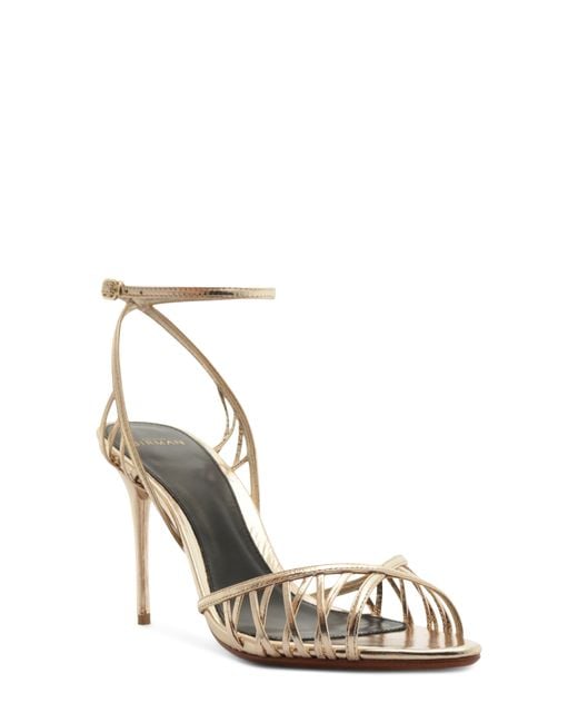Alexandre Birman Metallic Solene Cage Sandal
