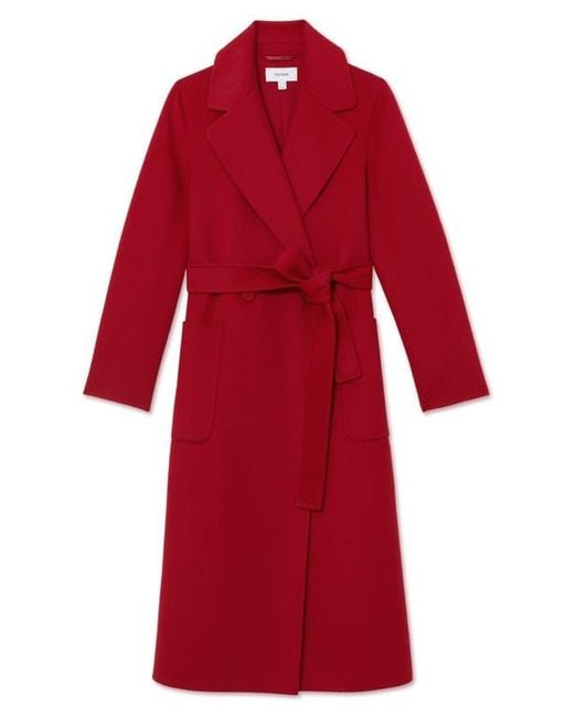 Reiss Red Lucia Wool Blend Coat