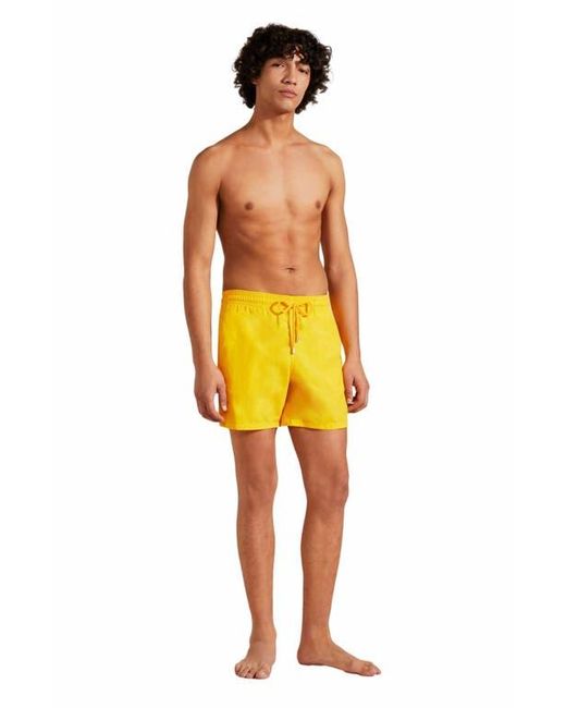 Vilebrequin Yellow Solid Swim Trunks for men