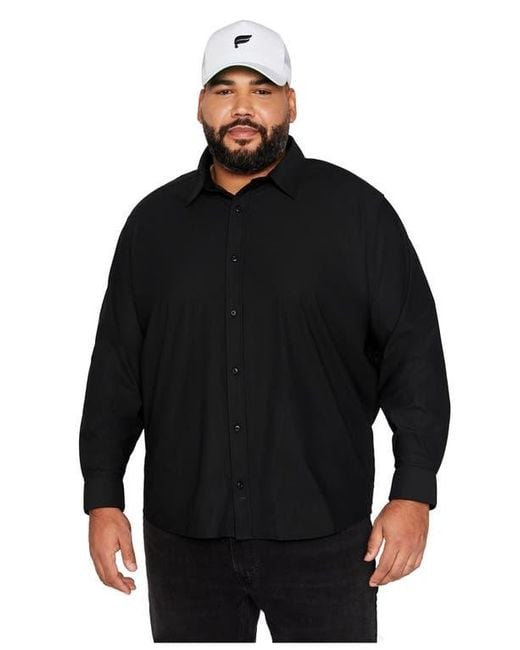 Fabletics Black The Don Long Sleeve Button Up for men