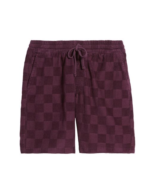 Vans Purple Range Checkerboard Cotton Corduroy Shorts for men