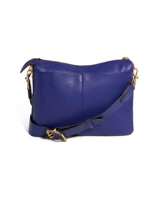 Aimee Kestenberg Blue Famous Leather Large Crossbody Bag