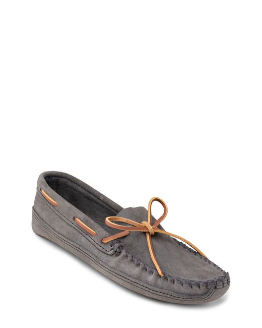 Minnetonka Brown Double Bottom Softsole Slipper for men