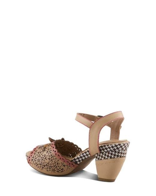 Spring Step Brown Miabella Ankle Strap Platform Sandal