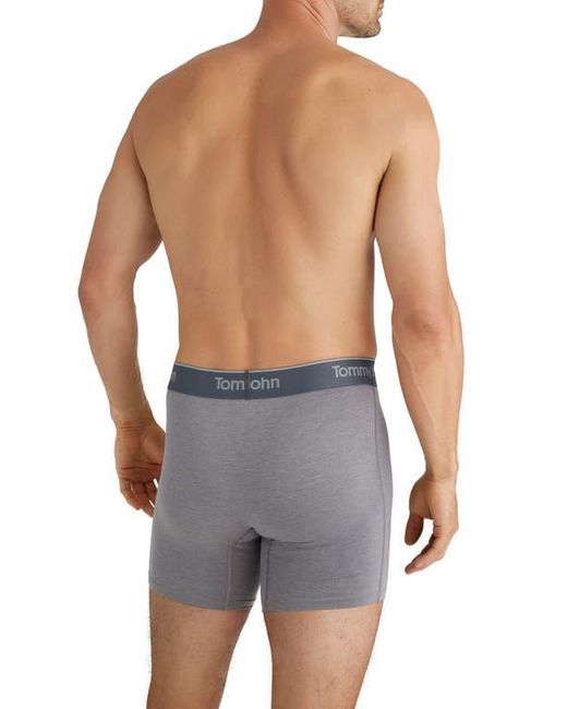 Tommy John Blue 3-Pack Second Skin 6-Inch Stretch Modal Boxer Briefs for men