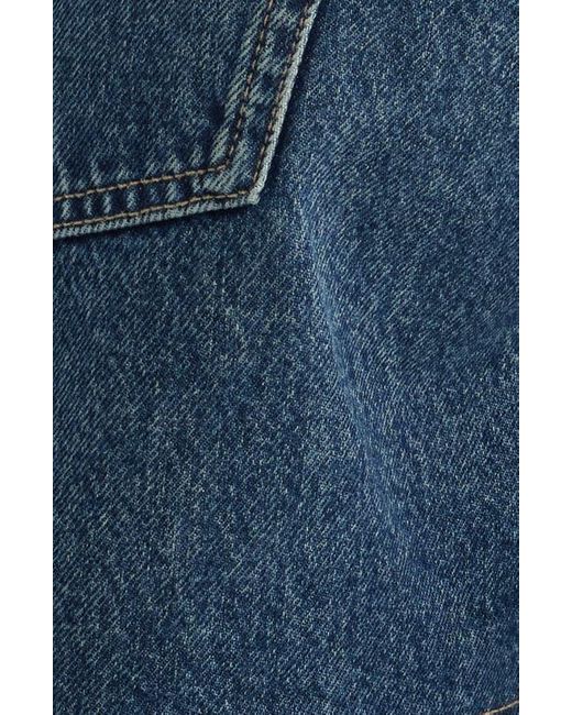 Rag & Bone Blue Kaia High Waist Relaxed Fit Denim Shorts