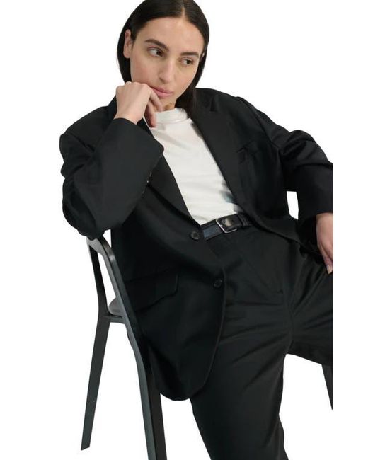 ALMINA CONCEPT Black Oversized Double Button Blazer