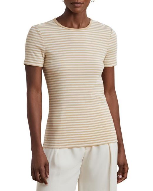 Ralph Lauren Multicolor Stripe Stretch Cotton Crewneck Top