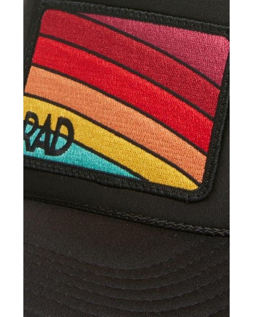 Friday Feelin Black Rad Patch Trucker Hat