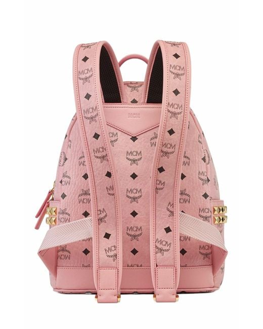 MCM Pink Small Stark Side Studs Backpack for men